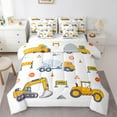 thumbnail image 1 of Manfei Yellow Bulldozer Excavator Twin Bedding Sets 7-Piece,Equipped Truck Bedding Comforter Set,Concrete Mixer Truck Sheet Sets,Microfiber Bedroom Decor Reversible, 1 of 8