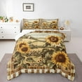 thumbnail image 1 of Manfei Yellow Sunflower Flower Bedding Comforter Set,Rustic Farmhouse Cabin Twin Comforter Sets,Country Floral Bedding Set For Kids,Ultra Soft Home Decor Reversible,2 Pieces, 1 of 8