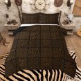 thumbnail image 1 of Manfei Zebra Cheetah Print Queen Comforter Set for Adult, Fashion Patchwork Buffalo Bedding Sets, Romantic Anniversary Reversible Bedding Comforter Set, Microfiber Bedroom Decor, 3pcs, 1 of 9