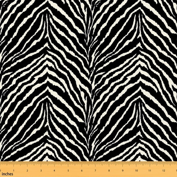 Text Tile Material Manfei Zebra Herringbone Fabric by the Yard 3 Yards, Feather Stripe ...
