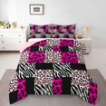 thumbnail image 1 of Manfei Zebra Leopard Print 3 Pieces Queen Comforter Set for Female Men Teens,Geometric Plaid Ultra Soft Bedding Sets,Animal Print Bedding Comforter Set,Breathable Home Decor,Reversible, 1 of 8