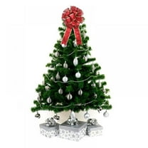 Manfiter 18" Christmas Bow Tree Topper Large Glitter Red Bow with Ribbons Xmas Ornament Holiday Decoration