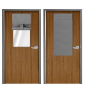 Manfiter Classroom Door Window Cover School Small Curtains Self Adhesive Room Darkening No Drill Blackout Shades 9.8 x 39.4 Inch