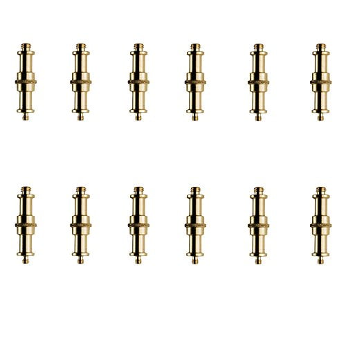 Manfrotto 13 Double End Stud 1/4 -20 and 3/8 Adapter Spigot (12-Pack)