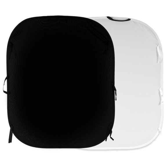 Manfrotto 5x6' Collapsible Reversible Background, Black/White