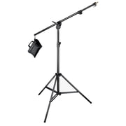 Manfrotto Boom Stand 420 Black Anodized, 3-Section Stand Convertible to Double Extension Boom and Stand, with Sand Bag #3397B