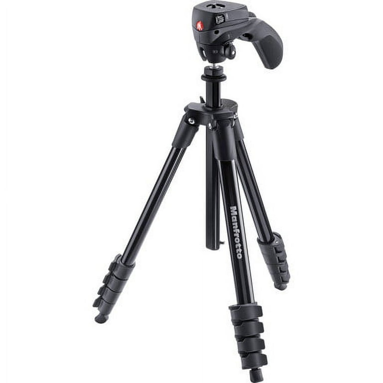 Manfrotto Compact Action Aluminum Tripod (Black) - Walmart.com