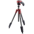 thumbnail image 1 of Manfrotto Compact Action Aluminum Tripod (Red), 1 of 2