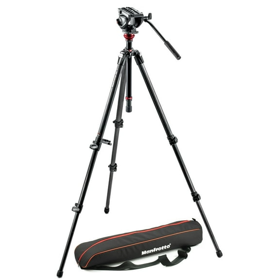 Manfrotto MVH-500AH Fluid Head with 755CX3 MagFibre Tripod