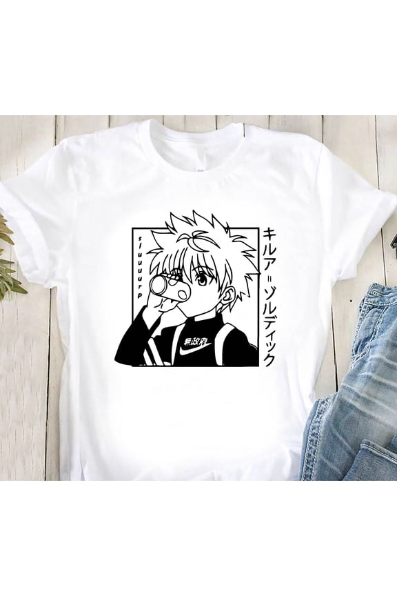 Manga Anime Boy Unisex T-Shirt, Men Women Anime T-Shirt, Manga Shirt, Aesthetic Anime Shirt, Anime Clothing, Anime Tee, HxH Fan, Killua Characters