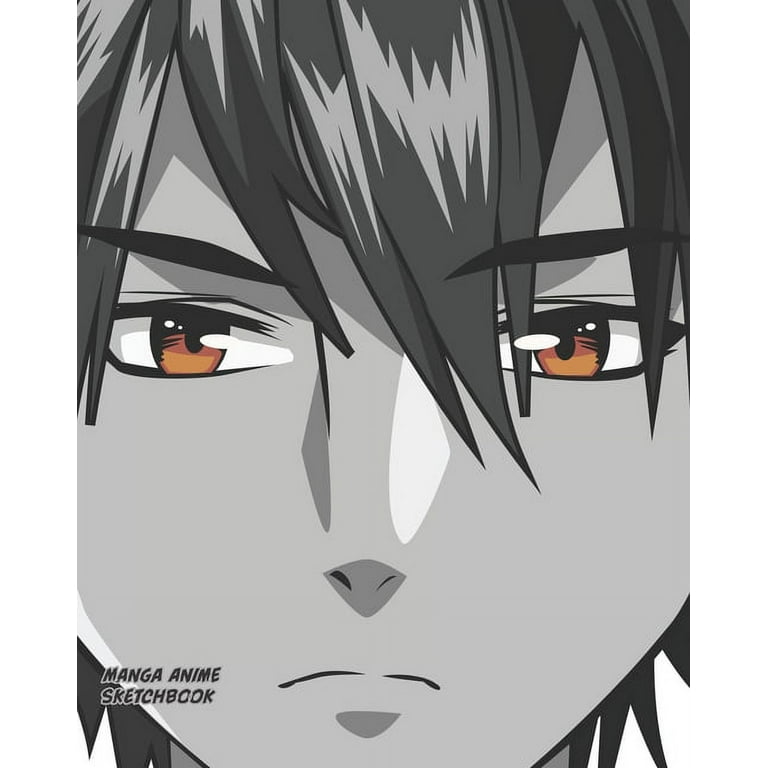 Manga Anime Sketch Book [8x10][140pages]: Artist Sketchbook for Sketching,  Drawing and Creative Doodling with manga anime cover, boy with green eyes  (Paperback)