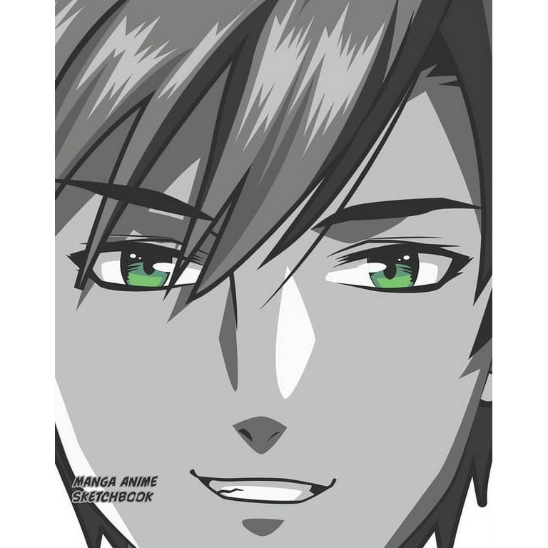 Manga Anime Sketch Book [8x10][140pages]: Artist Sketchbook for Sketching,  Drawing and Creative Doodling with manga anime cover, boy with red eyes  (Paperback)
