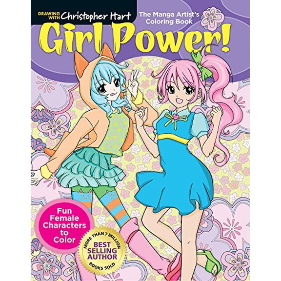 Pre-Owned Manga Artist's Coloring Book: Girl Power!: Fun Female Characters to Color (Paperback) 1640210105 9781640210103