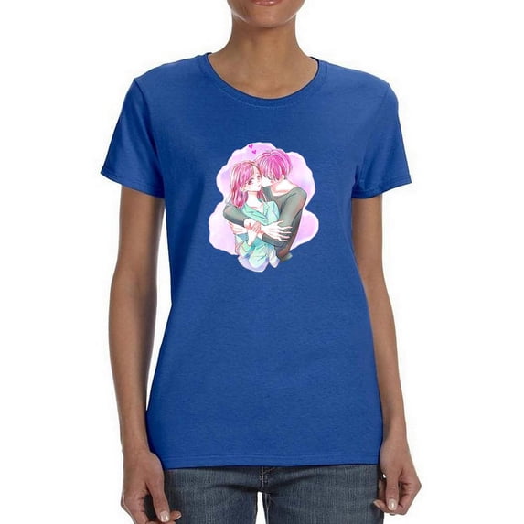 Manga Couple Shy Girlfriend T-Shirt Women -Image by Shutterstock, Female Medium