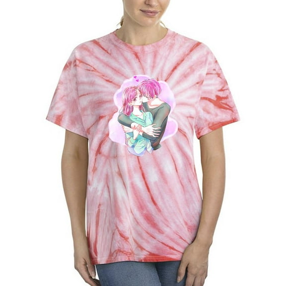 Manga Couple Shy Girlfriend Tie Dye Cyclone Women -Image by Shutterstock, Female Small