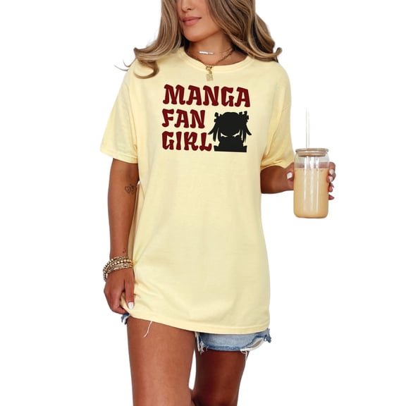 Manga Fan Girl Anime Enthusiast, Butter Comfort Colors T-Shirt, Large