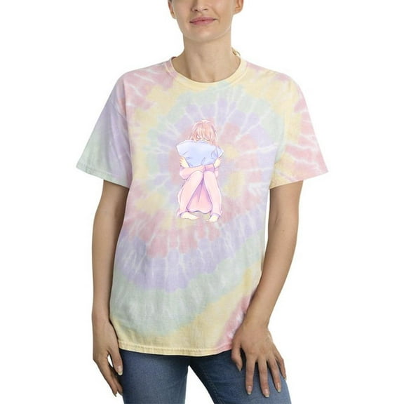Manga Girl Daydream Pillow Tie Dye Spiral Women -Image by Shutterstock, Female XX-Large