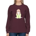thumbnail image 1 of Manga Girl Flirty Smile Sweatshirt Women -Image by Shutterstock, Female Small, 1 of 4