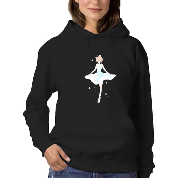 Manga Girl Soft Ballerina Hoodie Women -Image by Shutterstock, Female 5X-Large
