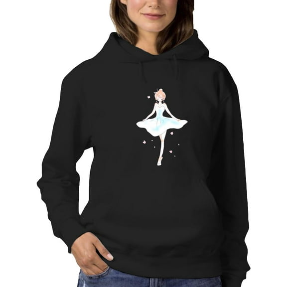 Manga Girl Soft Ballerina Hoodie Women -Image by Shutterstock, Female Large