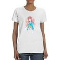 thumbnail image 1 of Manga Girl W Aqua Kimono T-Shirt Women -Image by Shutterstock, Female XX-Large, 1 of 4