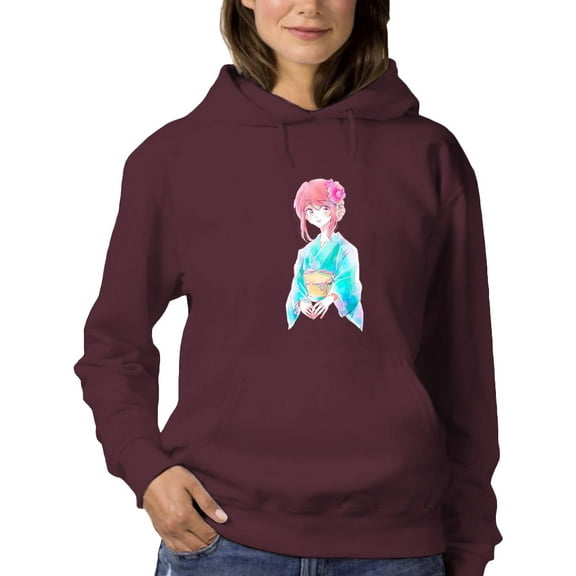 Manga Girl W Cute Kimono Hoodie Women -Image by Shutterstock, Female x-Large