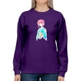 thumbnail image 1 of Manga Girl W Cute Kimono Sweatshirt Women -Image by Shutterstock, Female 3X-Large, 1 of 4