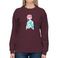 thumbnail image 1 of Manga Girl W Cute Kimono Sweatshirt Women -Image by Shutterstock, Female 3X-Large, 1 of 4