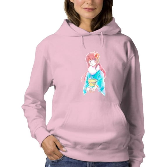Manga Girl W Kimono Hoodie Women -Image by Shutterstock, Female 3X-Large