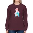 thumbnail image 1 of Manga Girl W Kimono Sweatshirt Women -Image by Shutterstock, Female Large, 1 of 4