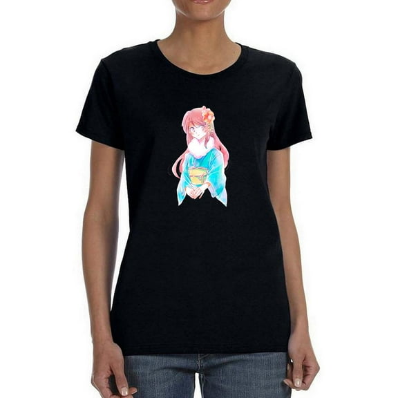 Manga Girl W Kimono T-Shirt Women -Image by Shutterstock, Female Large