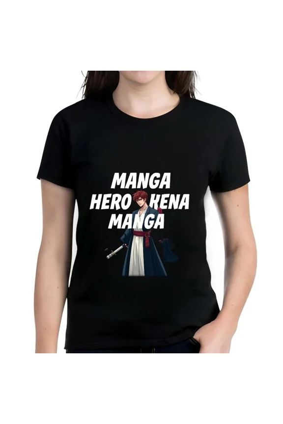 Manga Hero Tee Women’s Traditional Style Bold Anime Inspired Graphic Unisex T-Shirt up to size 5XL