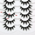thumbnail image 1 of Manga Lashes False Eyelashes Doll Eye Natural Anime Lashes 8D Spiky Wispy Thick Faux Mink Eye Lash Strips 7 Pairs Pack, 1 of 4