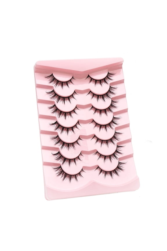Manga Lashes Natural Look False Eyelashes Anime Lashes Wispy Spiky 3D Volume Eyelashes Pack Korean Japanese Asian Eyelashes Look Like Individual Cluster