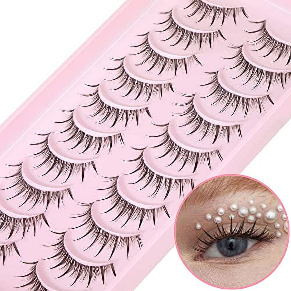 Manga Lashes, Transparent Stem Spiky Anime False Eyelashes, Natural Look  Japanese Lashes, Reusable Wispy Eyelashes Extension Makeup Tool - Temu New  Zealand