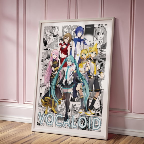 Manga Poster, Vocaloid Miku, Wall Decor, High Quality Poster, Fan Gift, Gaming Room Art- Wall Art, Hatsune Miku, Vocaloid, Gift, UNFRAMED