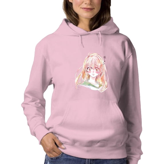 Manga Schoolgirl Kyun? Hoodie Women -Image by Shutterstock, Female XX-Large