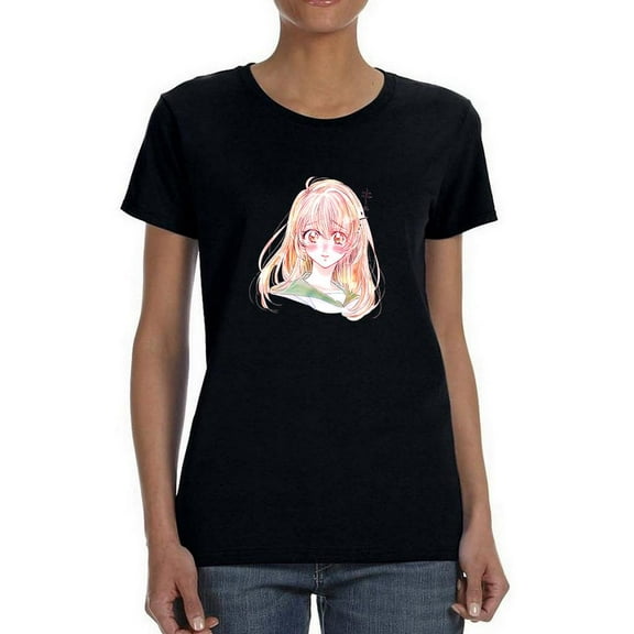Manga Schoolgirl Kyun? T-Shirt Women -Image by Shutterstock, Female Medium