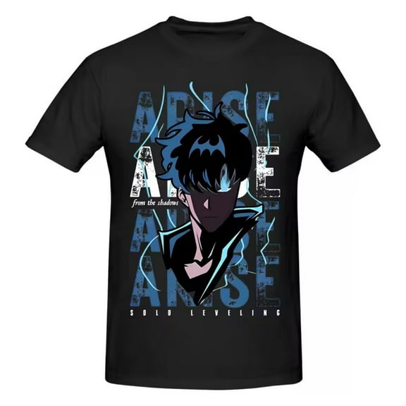 Manga Solo Leveling Shirt Sung Jin Woo Graphic T-Shirt Anime Unisex Tee Cotton Short-Sleeved Loose Tops