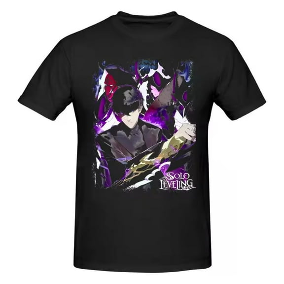 Manga Solo Leveling Shirt Sung Jin Woo Graphic T-Shirt Anime Unisex Tee Cotton Short-Sleeved Loose Tops