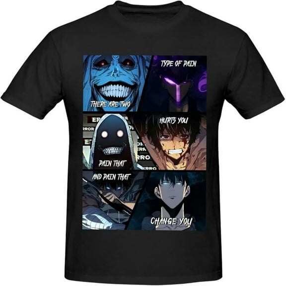 Manga Solo Leveling Shirt Sung Jin Woo Shirt Men And Women T-Shirt Full Size Solo Leveling Merch