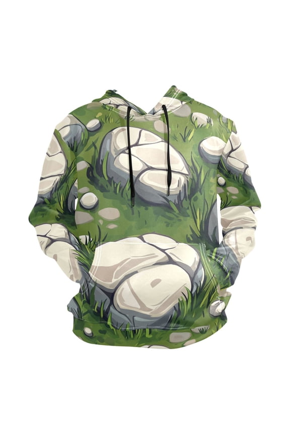 Manga Style Silver Little Rock Men’s Hoodies Sweatshirt Fleece Jackets Long Sleeve Sweatshirts