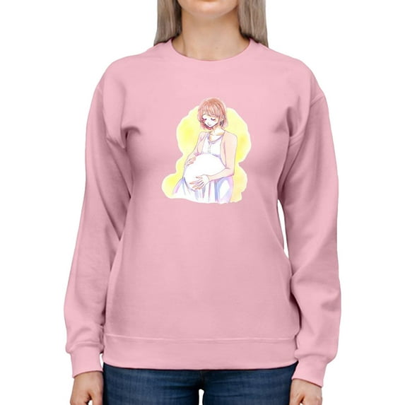 Manga Woman Calm Pregnant Sweatshirt Women -Image by Shutterstock, Female x-Large