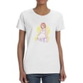 thumbnail image 1 of Manga Woman Calm Pregnant T-Shirt Women -Image by Shutterstock, Female 5X-Large, 1 of 4
