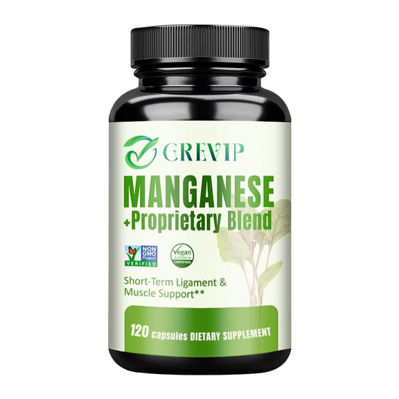 Manganese + Proprietary Blend Capsules - Mineral Supplement, Bone and Muscle Health - 120 Capsules