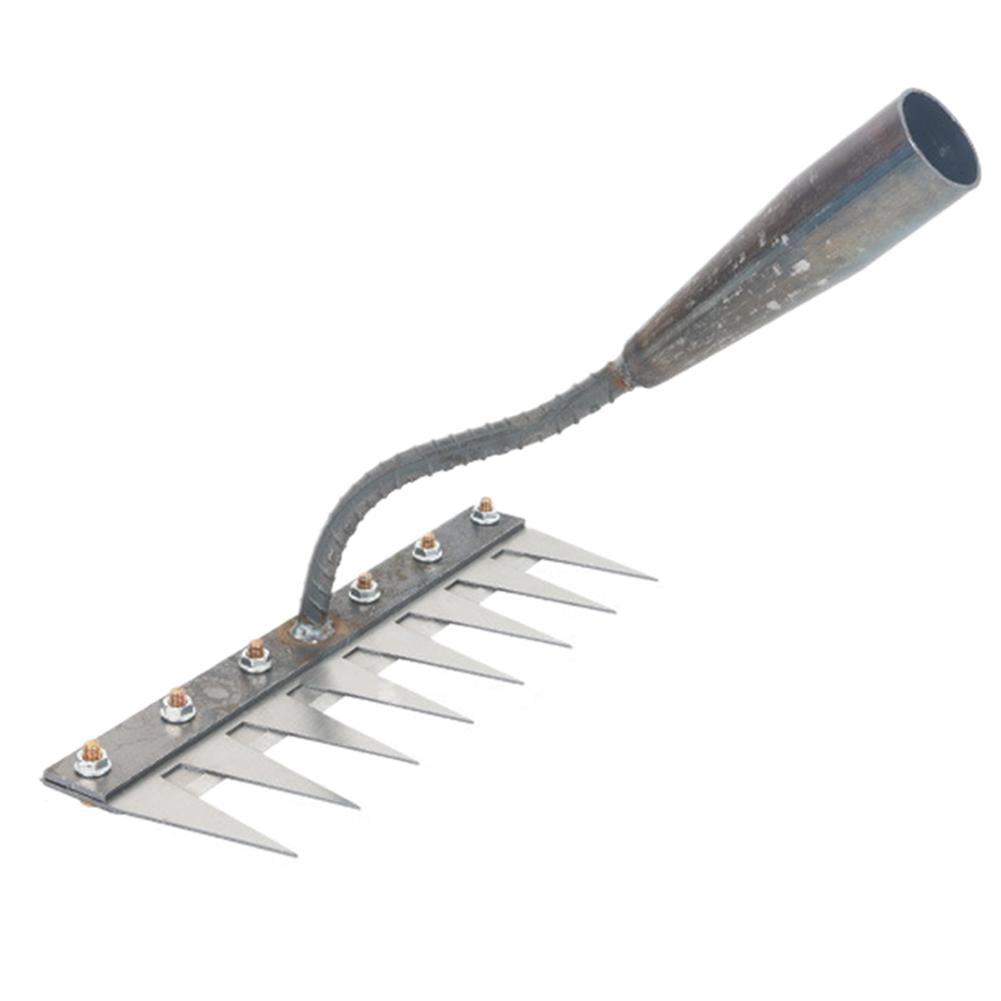 Manganese Steel Dethatching Rake, 5/6/7/8 Teeth Thickened Iron Rake for ...