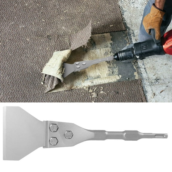 Manganese Steel Floor Scraper Chisel Bit Ergonomic Angled Working End Mortar Removal Chisel Bit for Vinyl Flooring VCT Tile Linoleum Concrete