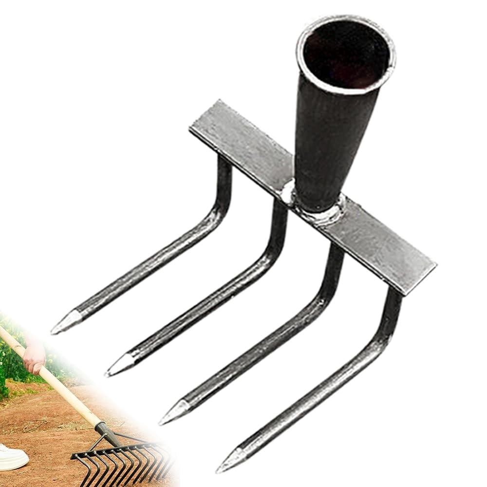 Manganese Steel Garden Weeding Rake, Heavy Duty Manual Weed Puller Tool ...