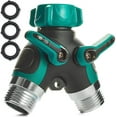 thumbnail image 1 of Mangchuang Garden Hose Splitter, 2 Way Heavy Duty Water Hose Splitter, Outdoor Faucet, Y Connector Garden Hose Adapter with Rubber Washers, 1 of 6