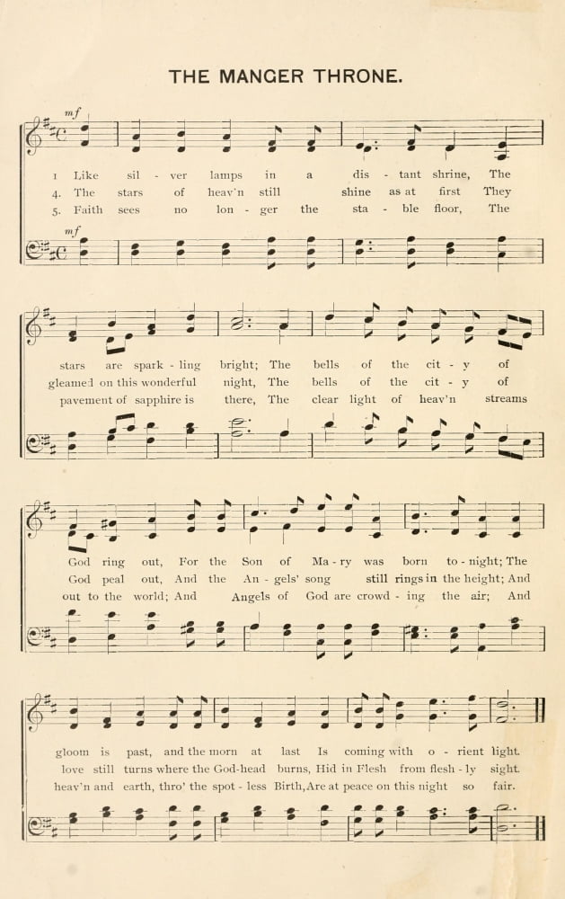 Manger Throne 1 Christmas Carols Ancient & Modern 1897 Canvas Art - (18 x 24)